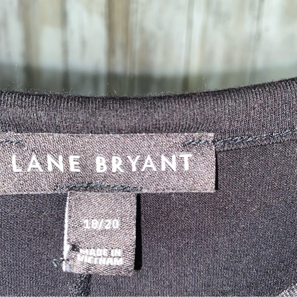 Lane Bryant Black Open Shoulder Open Neck Blouse - Picture 5 of 5